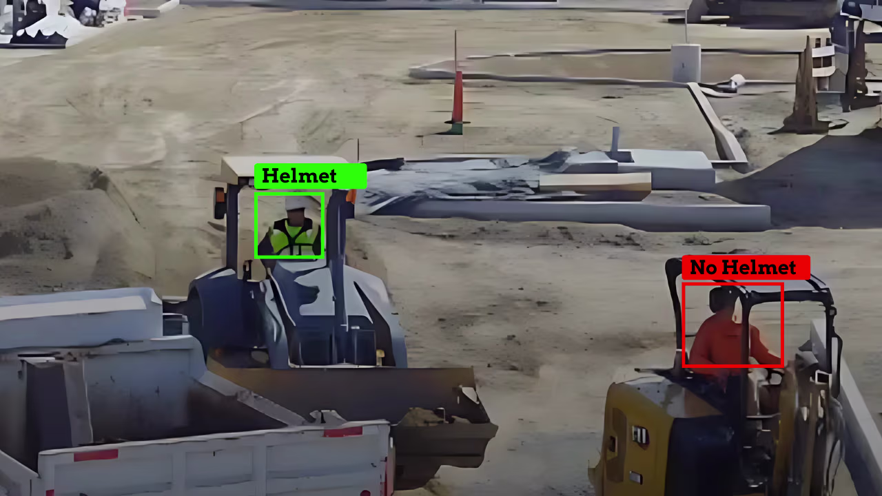 Construction site security monitoring with advanced video surveillance.